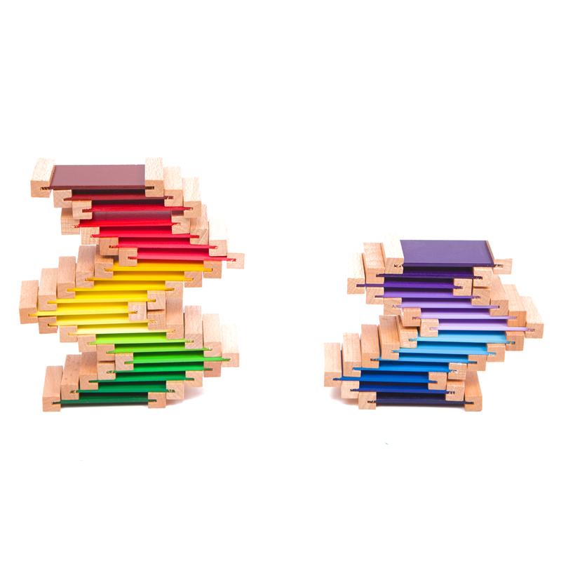 专业蒙台蒙特梭利蒙氏早教教具专业版色板宝宝