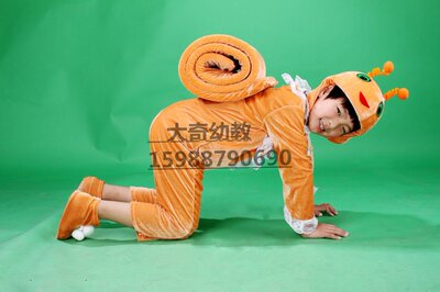 包邮儿童蜗牛黄鹂服动物和舞蹈鸟演出服小头饰蜗牛语音帽子小章鱼叫卖丸子图片