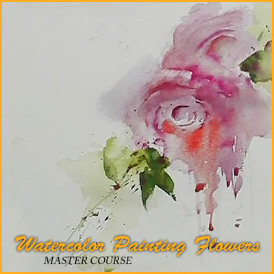 watercolor painting,figure painting watercolor painting flowers 大师水彩花卉示范小品(720p高清)