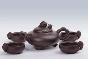 紫砂壶宜兴名家全手工 紫砂茶壶套装便携式功夫茶具 清仓石瓢