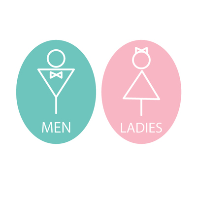 卫生间男女标志f头像◆洗手间厕所公共马桶卫浴店面店铺墙贴