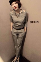 2014春秋装女装欧美大牌 连体裤 长裤秋季新品 长袖连衣裤女