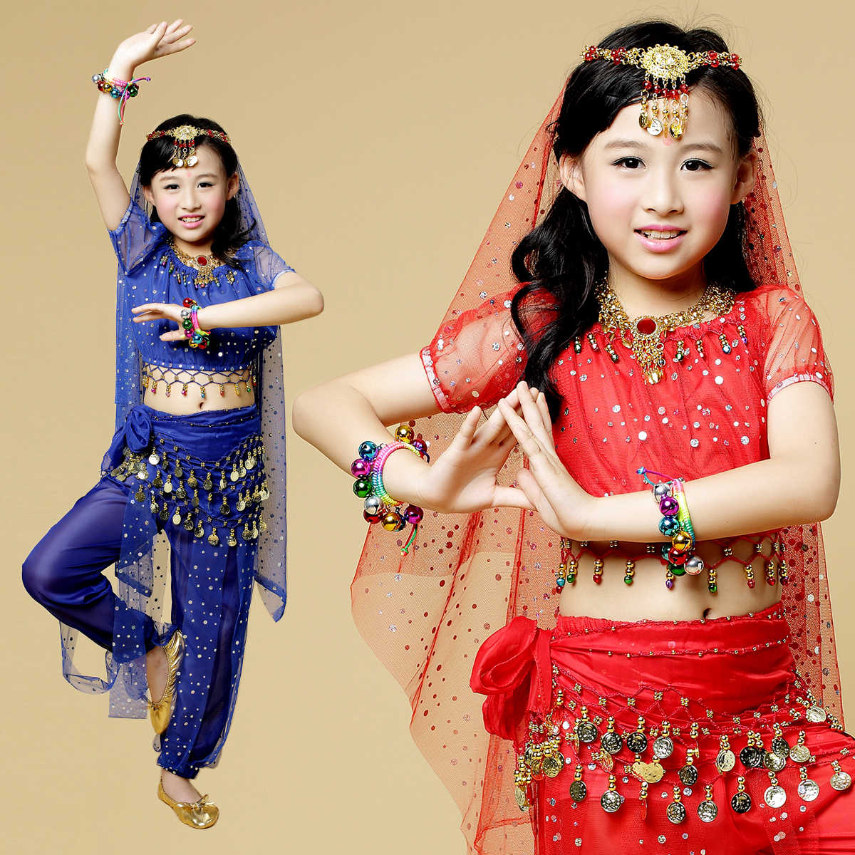 正品[儿童印度舞蹈服装]儿童舞蹈印度舞服装评