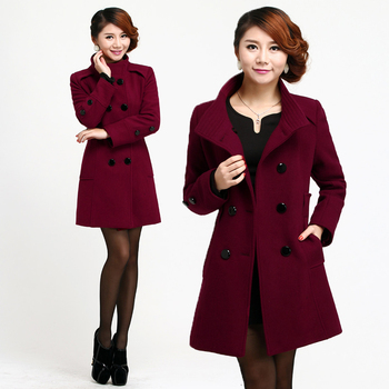 <em>哥弟</em>正品<em>女装羊绒</em>大衣2014秋冬新款中长款修