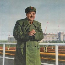 毛笑咪咪 墙画贴 包邮 主席伟人画像 海报画报古画字画文革 6张