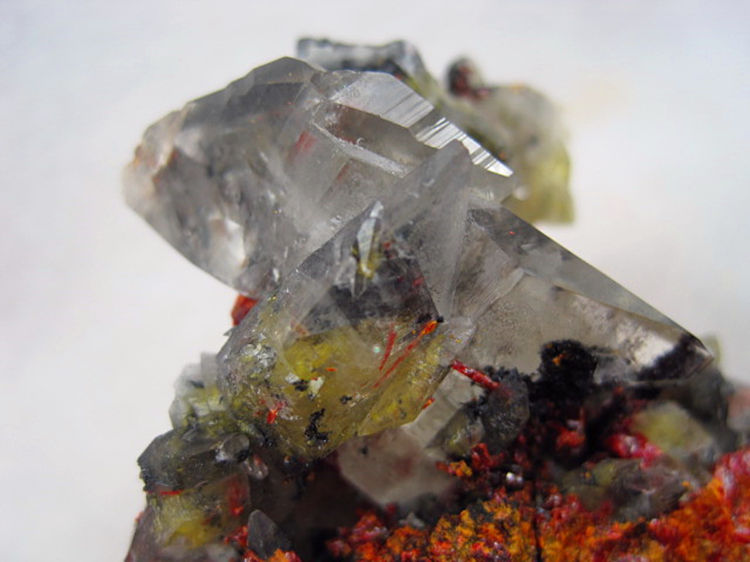 雌黄包裹体 雄黄方解石 矿物标本 Orpiment 3013