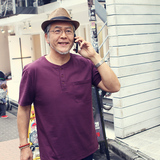 父亲节夏季中老年人中年男装爸爸装男短袖t恤 老人棉爷爷衣服夏装