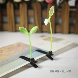 日韩小草发夹搞怪豆芽花发夹 手工头上草卖萌发芽发饰 厂家批发