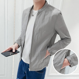 男士外套夏季帅气棒球服潮简约百搭外衣夹克薄款防晒衣男装皮肤衣