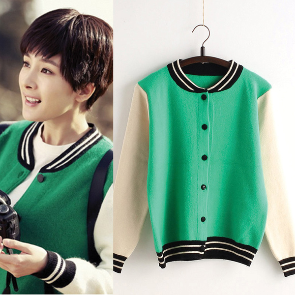 热销运动毛衣 <em>杨幂同款</em> 修身 小清新<em>针织开衫</em> 韩