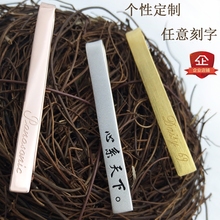 商务高档定银领夹扣企业logo刻字定制礼物 工厂直销纯银领带夹男士