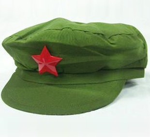 红军帽子 五星帽 红卫兵服装帽子 革命演出帽解放帽绿色军帽八路