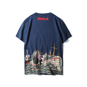 青年印花哥斯拉短袖