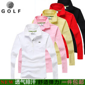 T恤秋冬透气百搭时尚 休闲运动上衣高尔夫服装 高尔夫女士长袖 新款