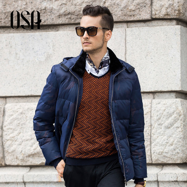 热销男短外套 男短款_易购客 白鸭绒加厚 osa欧