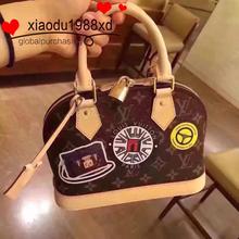 LV路易威登 ALMA bb 女士徽章款贝壳包 老花单肩包手提包小号