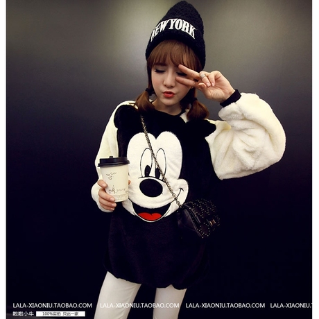 淘宝网购物-包邮秋冬款女装韩国厚实毛毛米奇