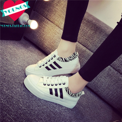 季内增高帆布鞋女款夏2015新款平底中学生休