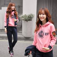 YNNE<em>2015春秋</em>新款韩国<em>女卫衣</em>运动套装<em>开衫</em>宽