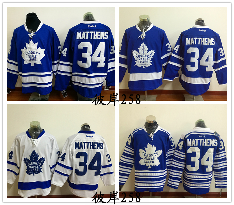 枫叶队冰球服 toronto maple leafs matthews 34 hockey jerseys