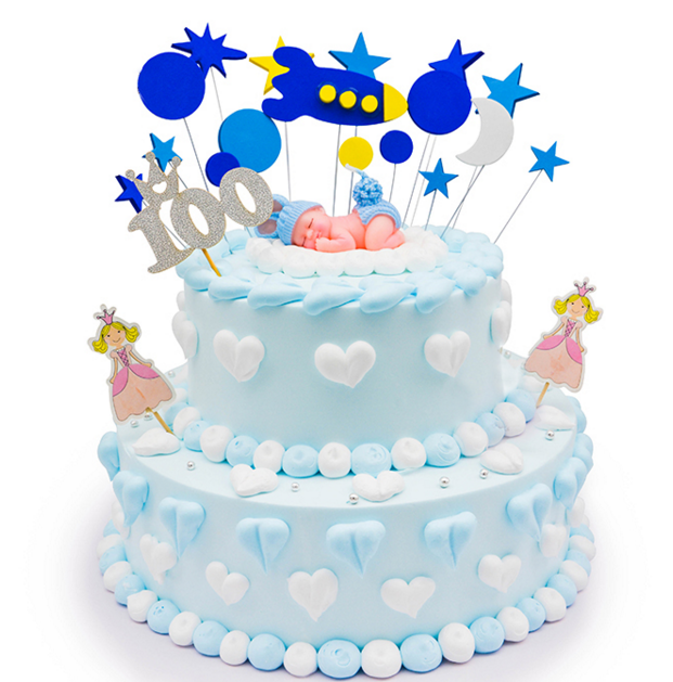 宝宝百日宴满月周岁儿童生日蛋糕同城配送郑州哈尔滨洛阳太原许昌
