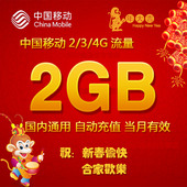 移动流量叠加包 充流量手机流量包 全国通用 全国移动流量充值2GB