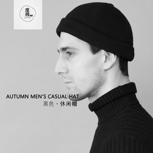 户外休闲黑色包头帽