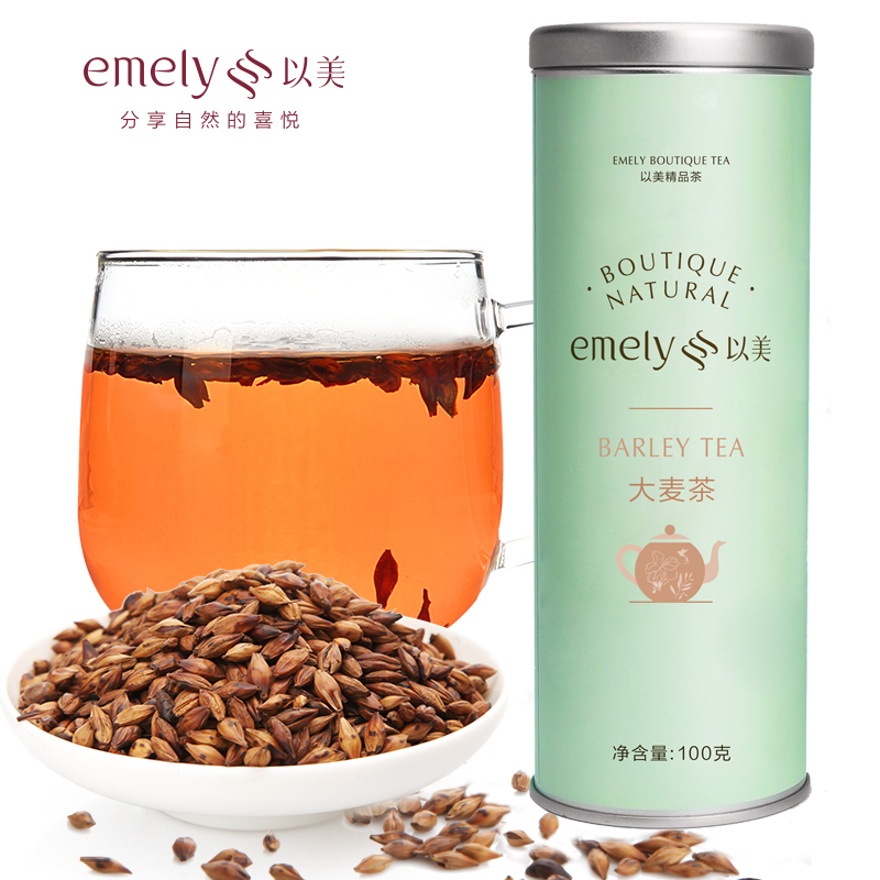 【天猫超市】以美花草茶 大麦茶100g 原味罐装颗粒 烘焙麦芽茶