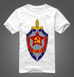 苏联克格勃短袖t恤 以色列摩萨德logo纯棉印花tee 美国中央情报局