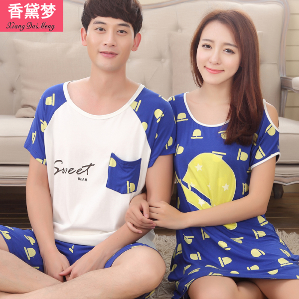 正品女<em>家居</em>裤 香<em>黛梦</em> <em>短裤</em> 套装 <em>短袖</em> 夏莫代尔