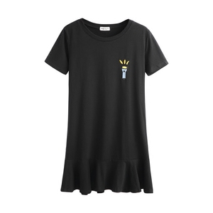 中长款短袖体恤衫上衣