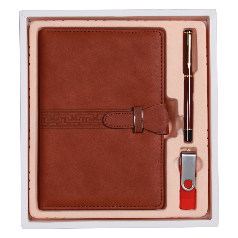 商务办公笔记本文具U盘礼盒3件套公司会议活