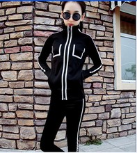 秋季运动休闲套装女款运动服套装长袖卫衣时尚修身大码便服女