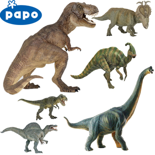 正版法国papo恐龙模型霸王龙暴龙异特龙牛龙副栉龙北非棘龙速龙