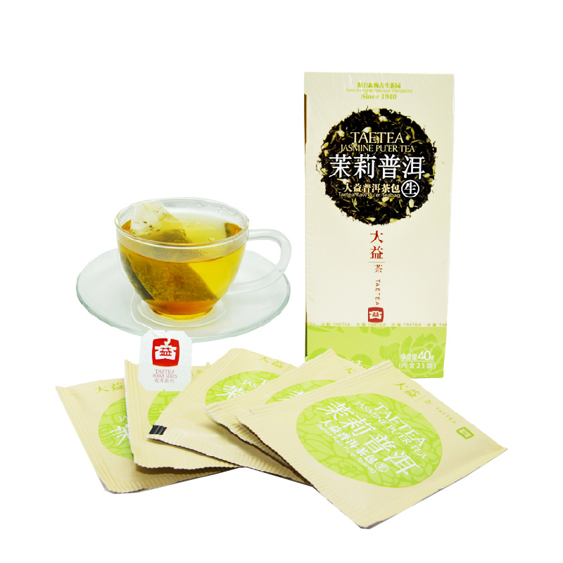 【天猫超市】大益普洱茶花草茶茉莉普洱袋泡茶包40g/盒 办公用茶