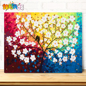 【佳彩天颜】diy数字油画客厅风景花卉大幅手绘装饰画花鸟爱情