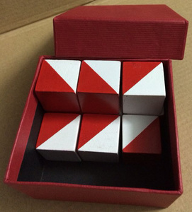 红白正方体 小木方 正方体 积木 韦氏智力量表测试专用积木 9粒装
