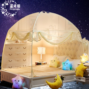 圆顶蒙古包蚊帐三开门