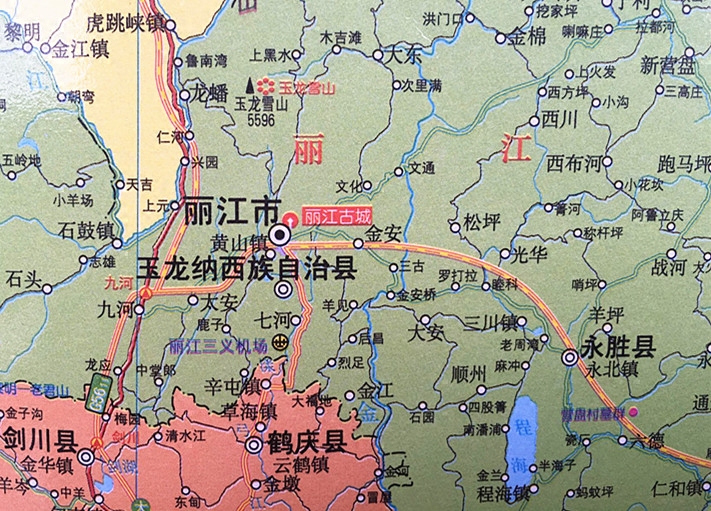 新版正版 云南省地图挂图 2017新版贴图办公教学地理
