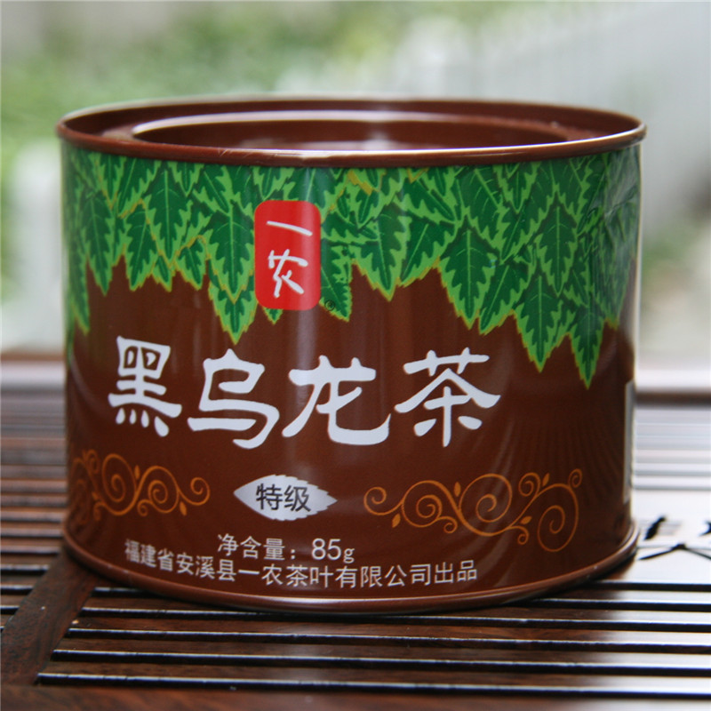 福建安溪特产正宗一农牌黑乌龙茶特级85g罐 古茗茶叶推荐正品