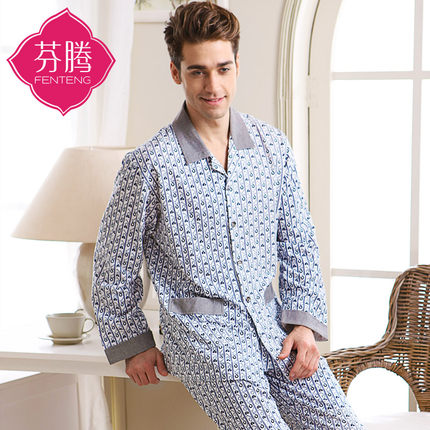 魂牵网-- 品牌<em>芬腾男士</em>大码<em>睡衣</em>纯全棉<em>春秋</em>201