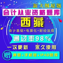 2017年西藏会计从业资格证考试题库软件电算化实务软件三科新大纲
