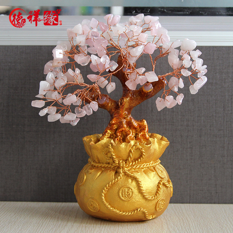 祥缘 招财树客厅电视柜摆件 家居装饰品开业礼