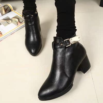 女式短靴春秋款