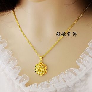 t家 女 18k金白金黄金中国结钥匙钻石锁骨链项链吊坠真金定制定做