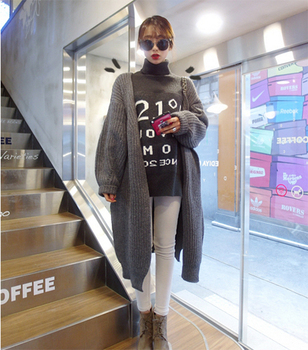 2014秋季stylenanda韩版<em>女长</em>版针织<em>开衫</em>休闲款