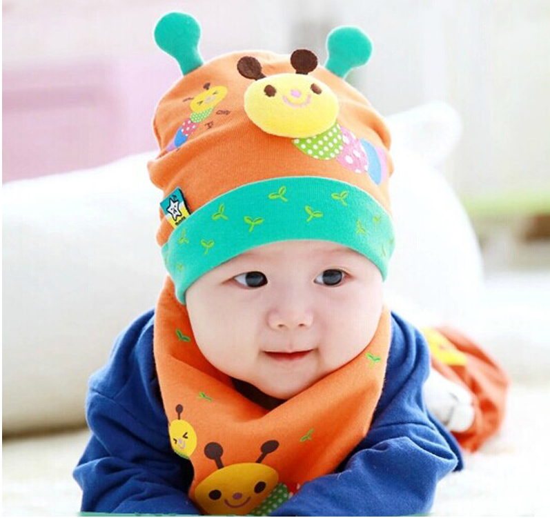 [2015爆款]韩版儿童帽子围巾宝宝毛绒帽婴儿毛