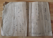 怀旧老纸品收藏民国36年整理验换土地税印申请书 背带说明原版