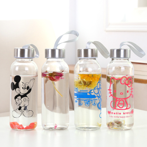 透明玻璃杯便携可爱随手水杯