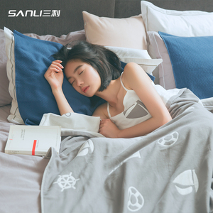三利纯棉毛巾被空调毯